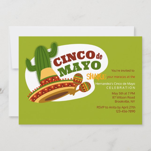 Cinco de Mayo Day Invitation (Front)