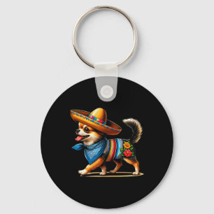 Cinco De Mayo Dog Funny Chihuahua Cool Mexican Fie Keychain