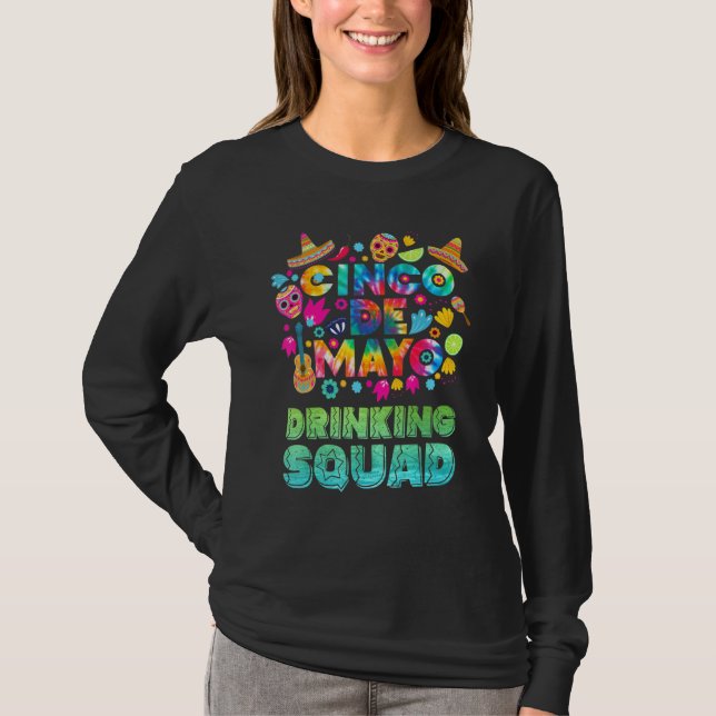 Cinco De Mayo Drinking Squad 2022 Mexican T-Shirt (Front)