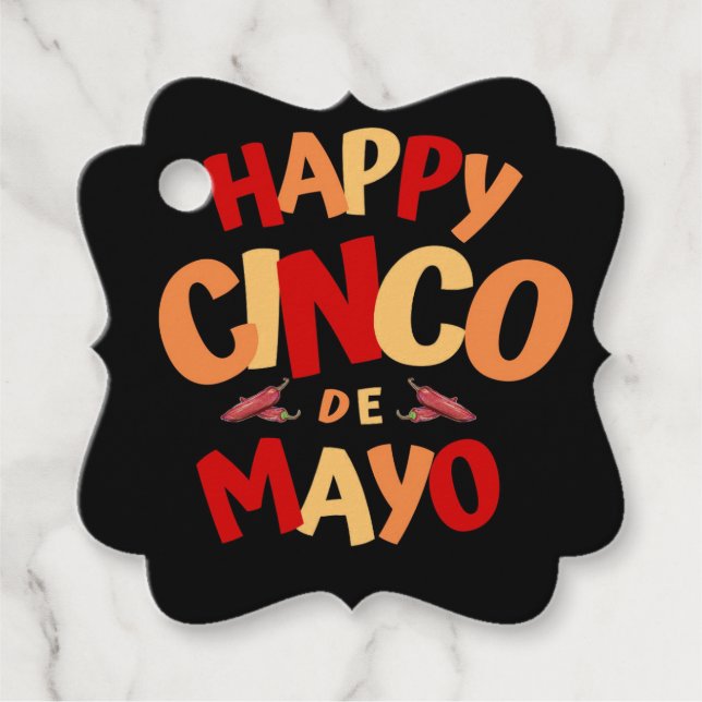 Cinco De Mayo Favour Tag (Front)