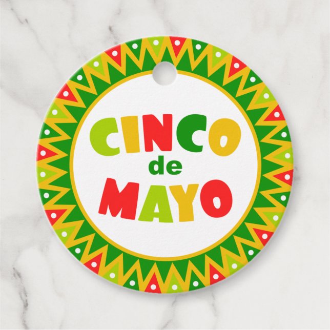 Cinco de Mayo Favour Tags (Front)