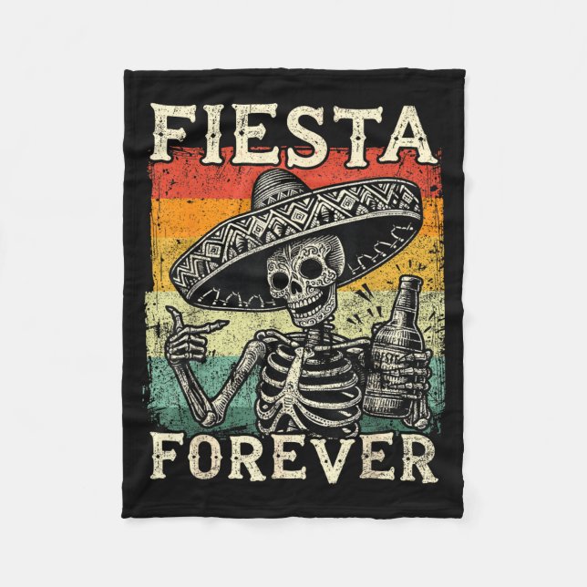 Cinco De Mayo Fiesta Cinco De Drinko Funny Cinco D Fleece Blanket (Front)