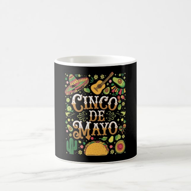 Cinco De Mayo Fiesta Cute Party Elements Coffee Mug (Center)