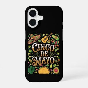 Cinco De Mayo Fiesta Cute Party Elements iPhone 16 Case
