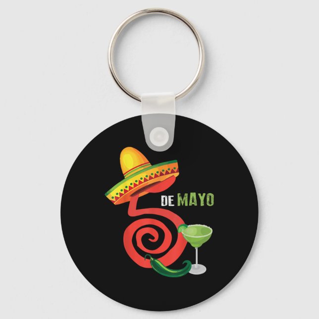 Cinco De Mayo Fiesta Design Camisa 5 De Mayo Viva  Keychain (Front)