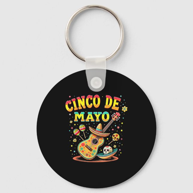 Cinco De Mayo Fiesta Mexican _1  Keychain (Front)