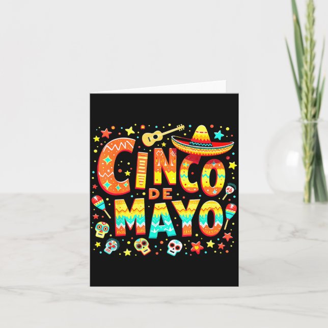 Cinco De Mayo Fiesta Mexican  Card (Front)