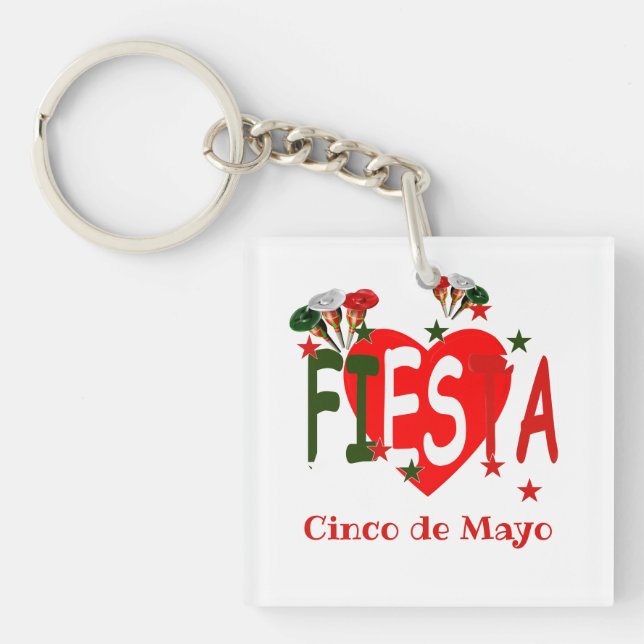 Cinco de mayo ,fiesta mexican keychain (Front)
