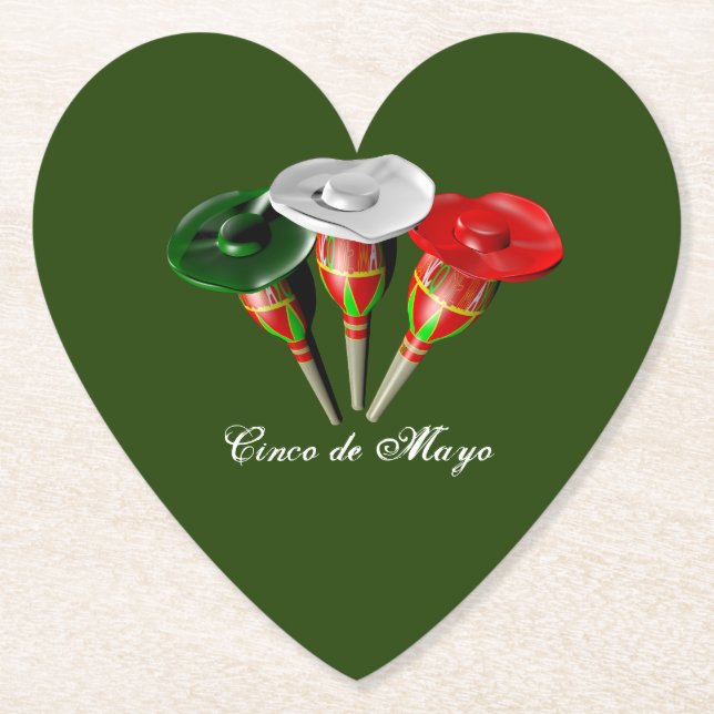 Cinco de mayo ,fiesta mexican paper coaster (Front)