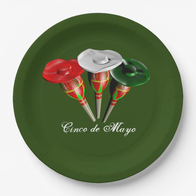 Cinco de mayo ,fiesta mexican paper plate (Front)