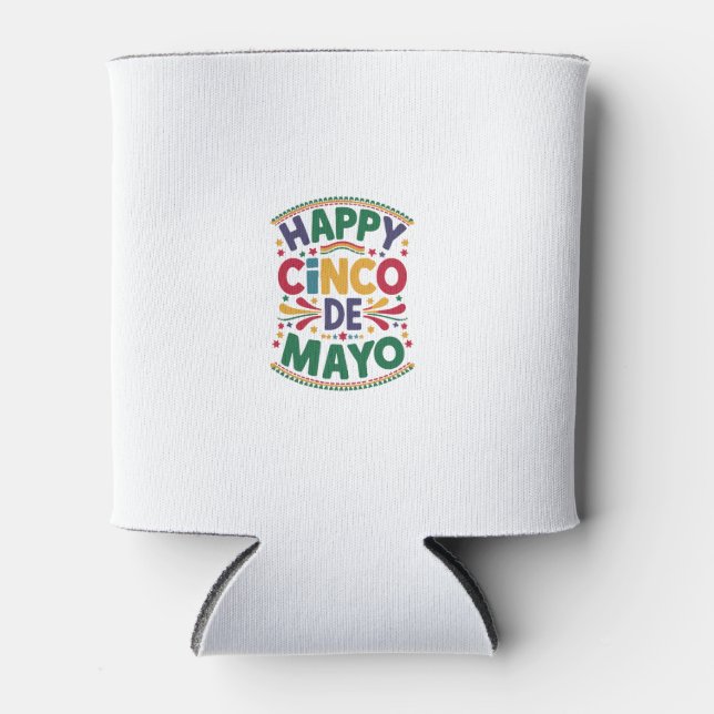 Cinco de Mayo Fiesta Personalized  Can Cooler (Front)