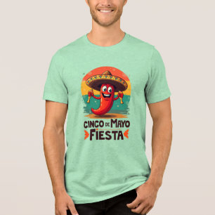 Cinco de Mayo Fiesta – Spicy & Fun Mexican Party Tri-Blend Shirt