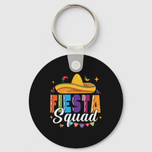 Cinco De Mayo Fiesta Squad Family Matching Group B Keychain
