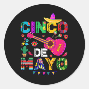 Cinco De Mayo Fiesta Squad Family Matching Men Wom Classic Round Sticker