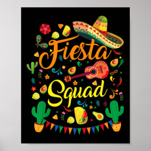 Cinco De Mayo Fiesta Squad Family Matching Men Wom Poster