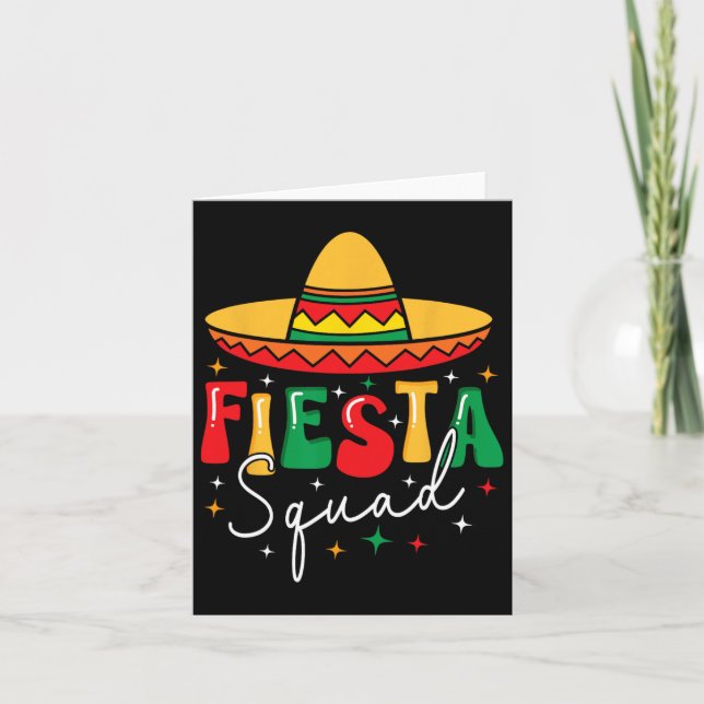 Cinco De Mayo Fiesta Squad Funny Mexican Fiesta 5  Card (Front)