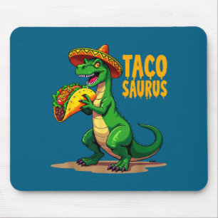 Cinco de mayo fiesta t-rex sombrero tacosaurus mouse pad
