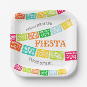 Cinco de Mayo Fiesta Texas Paper Plate