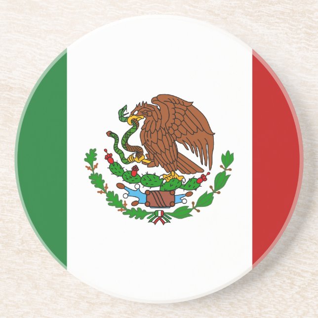 Cinco de Mayo Flag of Mexico Coaster (Front)