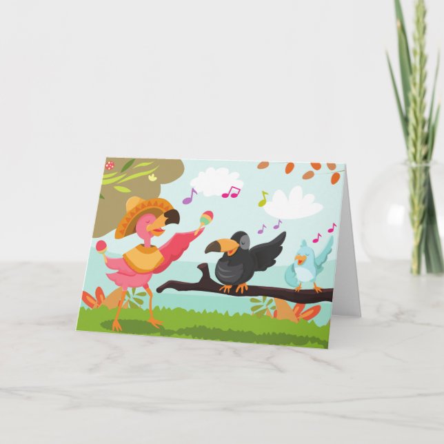 cinco de mayo flamingo invitation (Front)