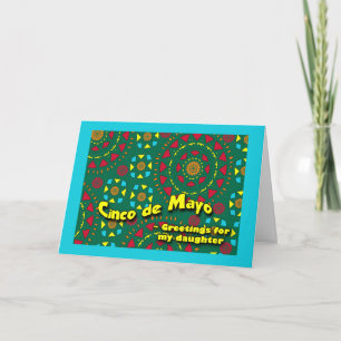 Cinco de Mayo for Daughter, Colourful Mosaic Card
