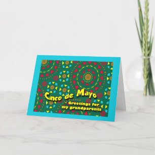Cinco de Mayo for Grandparents, Colourful Mosaic Card