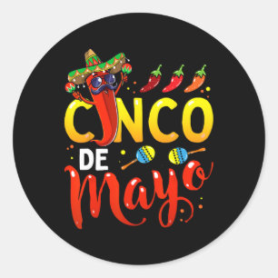 Cinco De Mayo For Mens Womens Kids Mexican Fiesta Classic Round Sticker