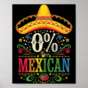 Cinco de mayo for women 0% mexican  poster