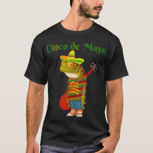 Cinco De Mayo Frog Playing Banjo Guitar Cute  T-Shirt