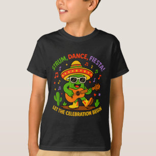 Cinco de mayo funny cactus sombrero strum danceCin T-Shirt