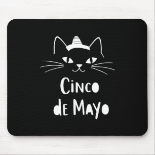Cinco de mayo funny fiesta costume cat mouse pad