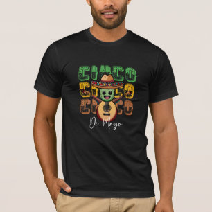 Cinco De Mayo Funny Mexican Cactus  Playing Guitar T-Shirt