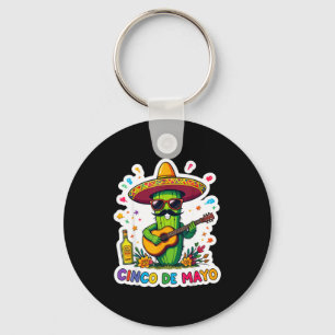 Cinco de mayo funny mexican cactus sunglassesCinco Keychain