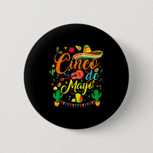 Cinco de mayo funny mexican fiesta party 5 de mayo 2 inch round button