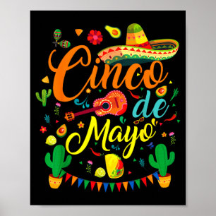 Cinco de mayo funny mexican fiesta party 5 de mayo poster