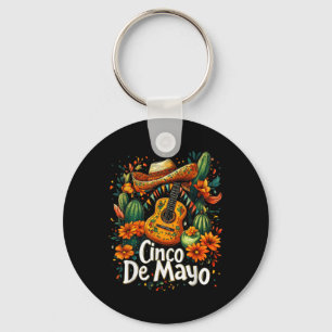 Cinco De Mayo - Funny Mexican Poncho Fiesta Party Keychain