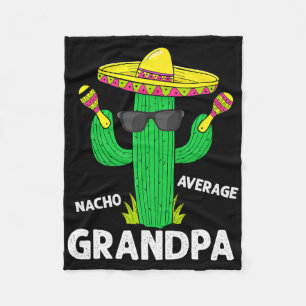 Cinco De Mayo Funny Nacho Average Grandpa Sombrero Fleece Blanket