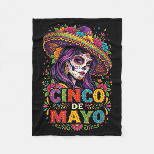 Cinco de mayo girl mexican fiesta 5 de mayo womenC Fleece Blanket