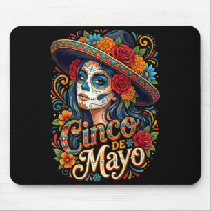 Cinco de mayo girls women mexican fiesta 5 de mayo mouse pad