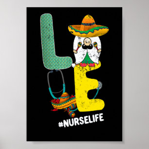Cinco De Mayo Gnomes Love Nurse Life Maraca Mexica Poster