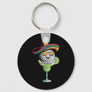 Cinco De Mayo Golf Ball With Sombrero Margarita Go Keychain