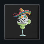 Cinco De Mayo Golf Ball With Sombrero Margarita Go Magnet<br><div class="desc">Cinco De Mayo Golf Ball With Sombrero Margarita Golfe Lover</div>