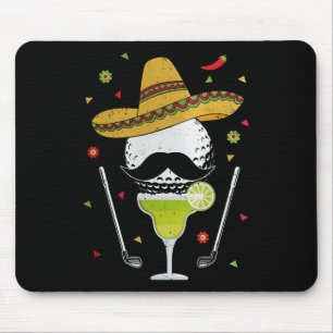 Cinco De Mayo Golf Byl With Sombrero And Margarita Mouse Pad
