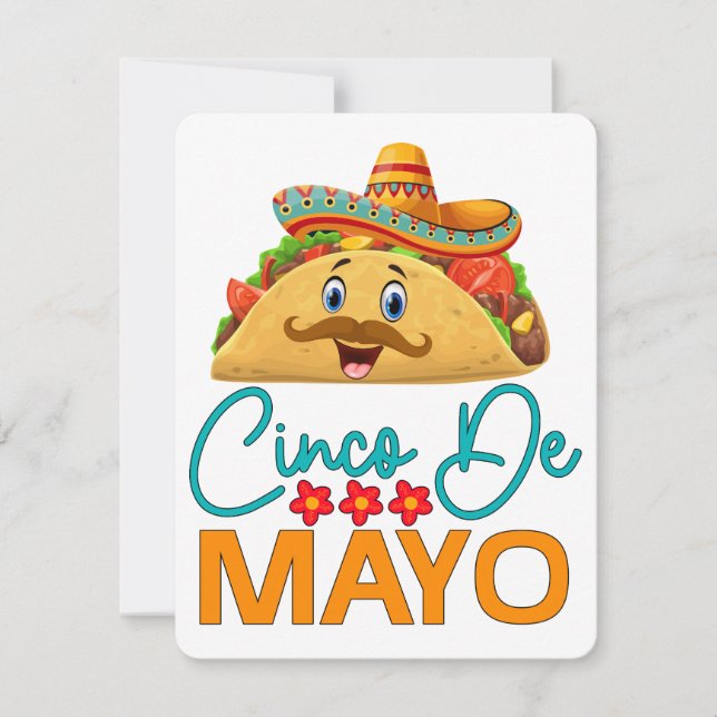 Cinco de Mayo greeting cards, original art Holiday Card (Front)