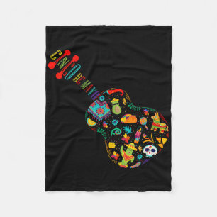 Cinco De Mayo Guitar Fiesta Mexican Cinco De Mayo  Fleece Blanket