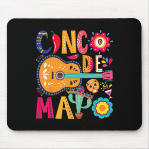 Cinco De Mayo Guitar Party Mexican Fiesta Happy 5  Mouse Pad