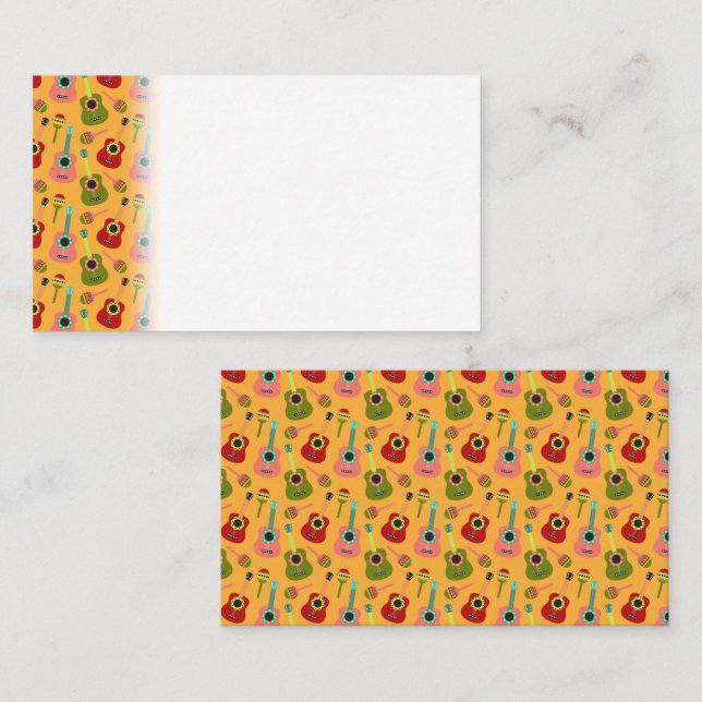 Cinco de Mayo Guitars Maracas Fiesta Mexico Place Card (Front/Back)