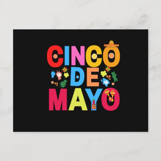 Cinco De Mayo Holiday Postcard (Front)