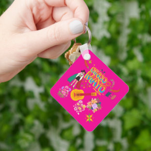 Cinco De Mayo hot pink Keychain