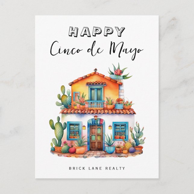 Cinco De Mayo House Promotional Realty  Holiday Postcard (Front)
